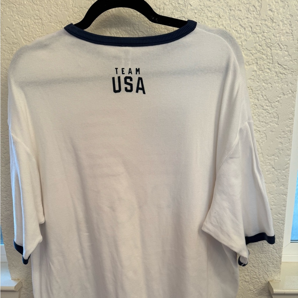 TEAM 2024 USA Olympics Paris Official Cotton Ribbed Olympic T-Shirt Mimi Dress - Picture 8 of 14